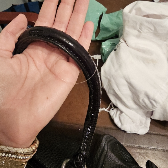 Brighton Czarina Hand Beaded Large Black Leather Bag - Picture 13 of 13